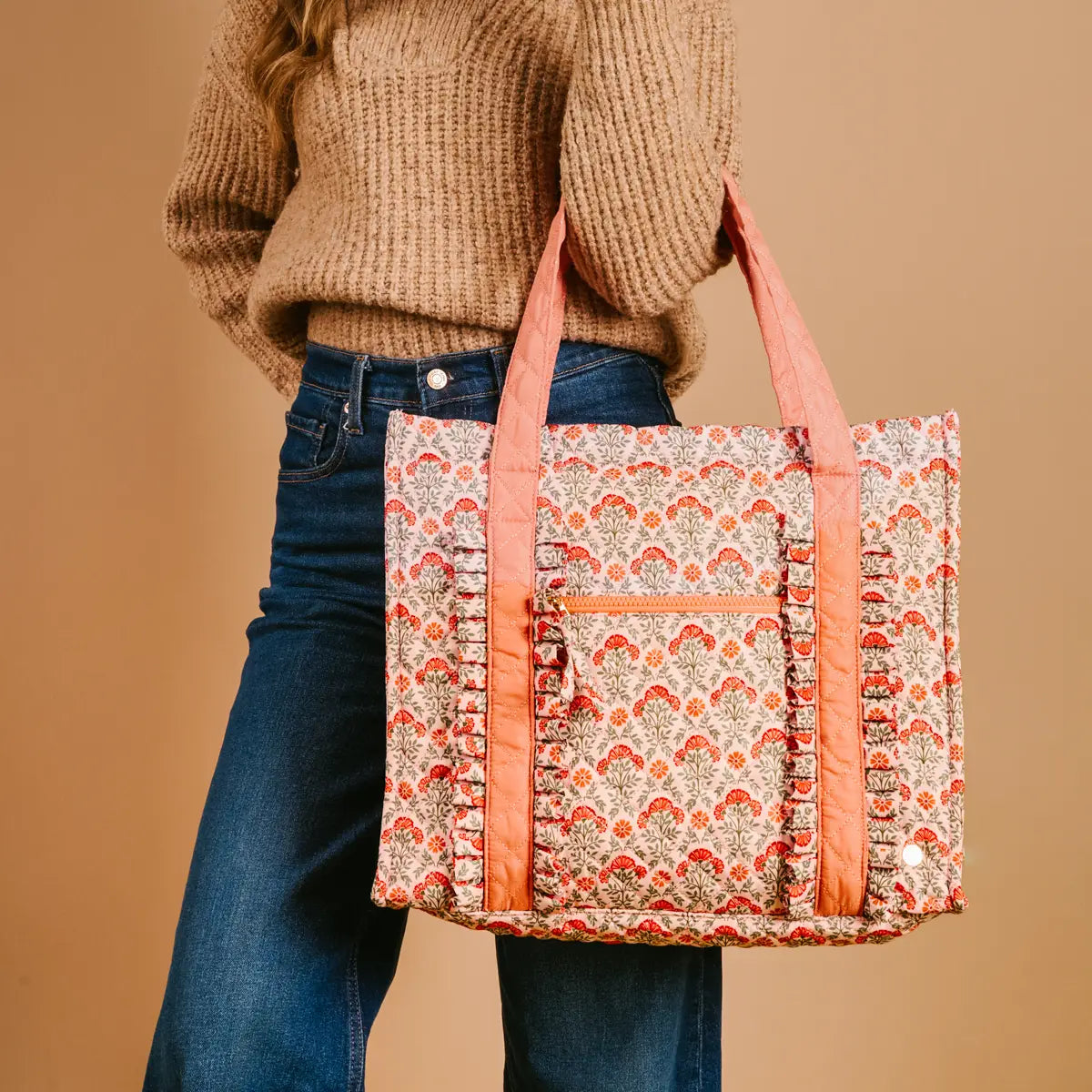 The Everyday Quilted Tote Bag | Everbloom Dusty Rose