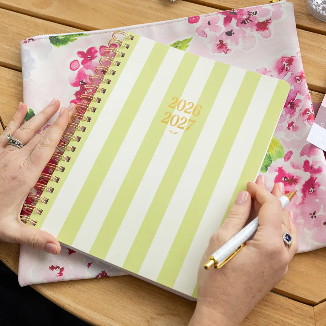 2026-2027 Large Softcover Weekly Simplified Planner | Club Stripe