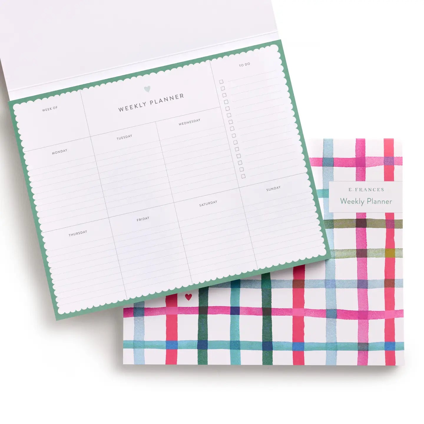 Weekly Planner Notepad | Happy Plaid