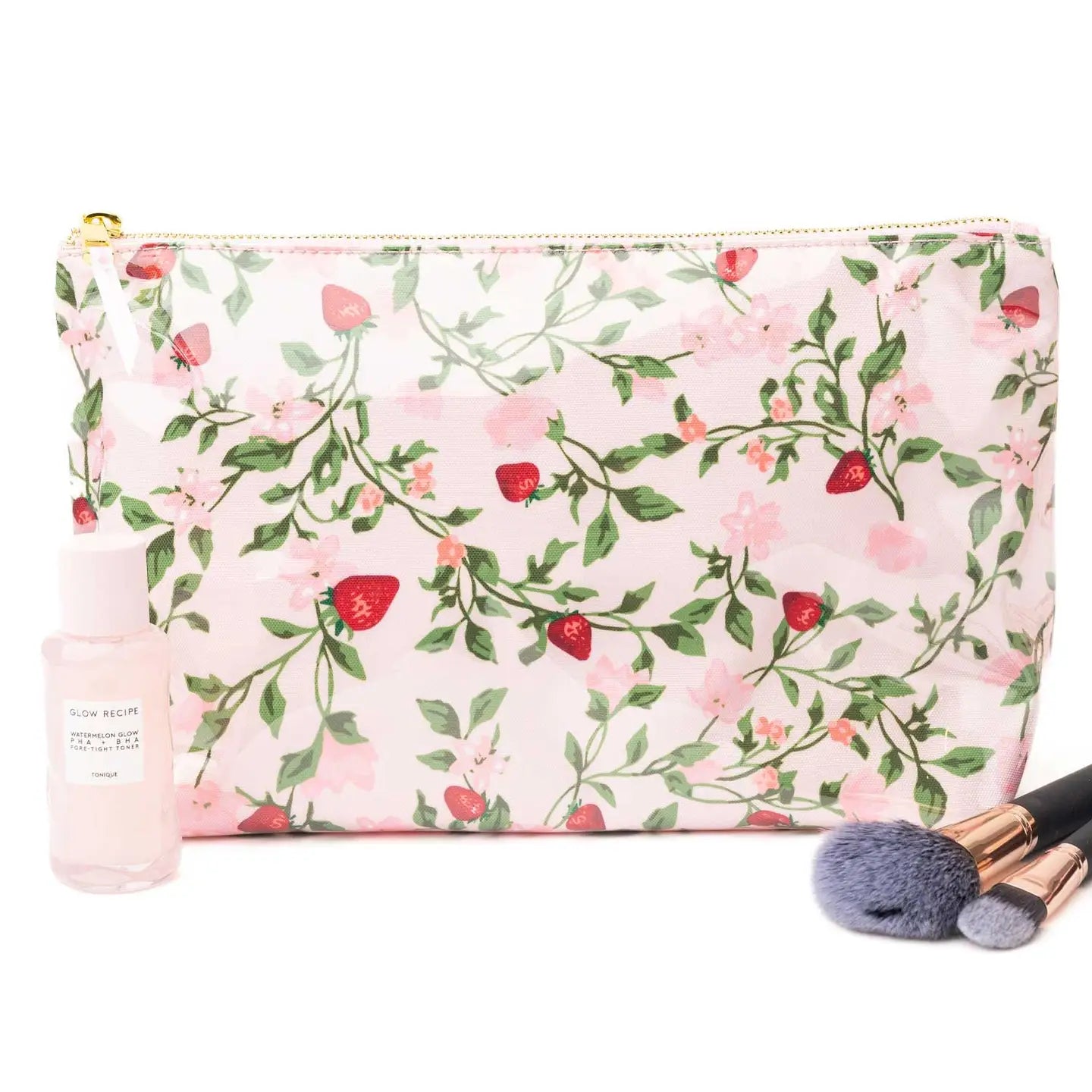 Clear Coated Travel Cosmetic | Botanical Berry