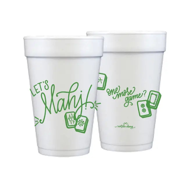 Let's Mahj! Foam Cups | Green