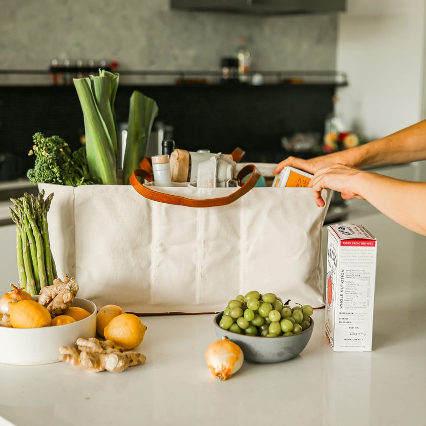 Heavy Canvas Grocery Tote | Natural