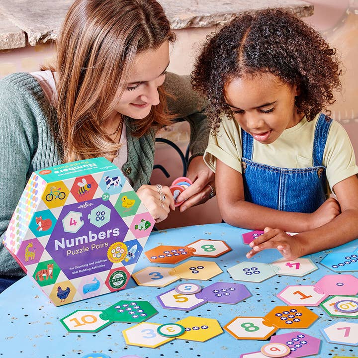 Hexagon Puzzle Pairs | Numbers