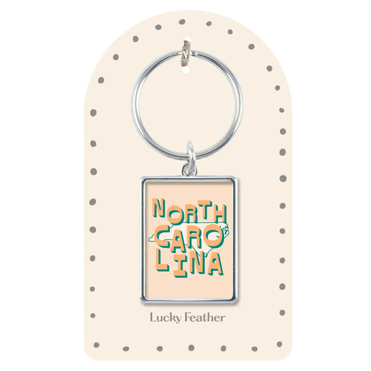 North Carolina State Love Keychain