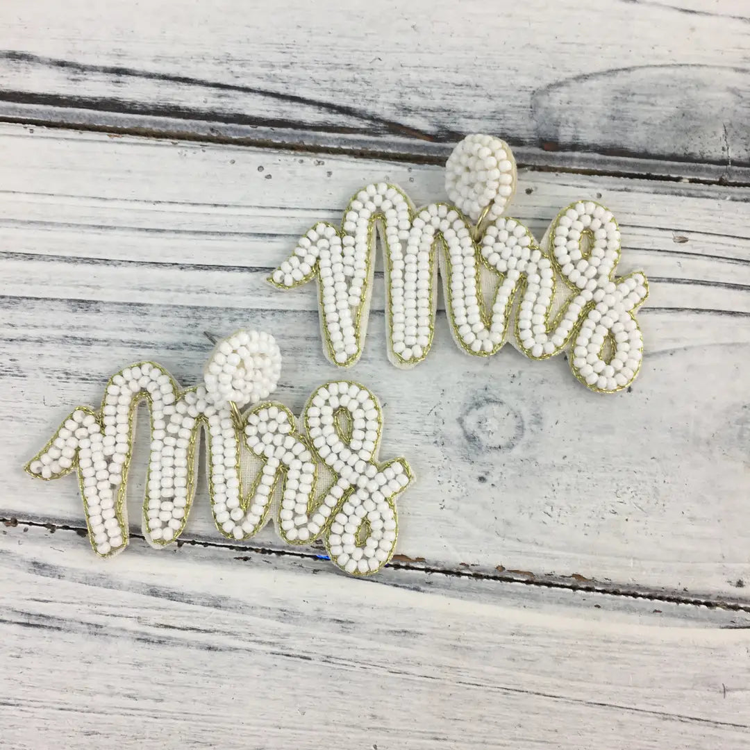 Beaded Mrs. Earrings