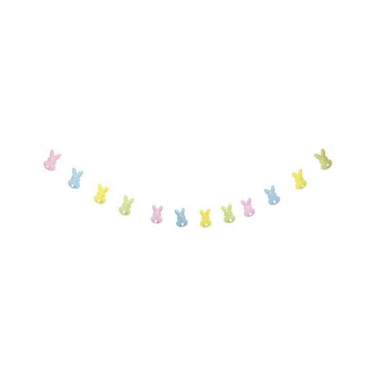 Puffy Felt Pastel Easter Bunny Banner