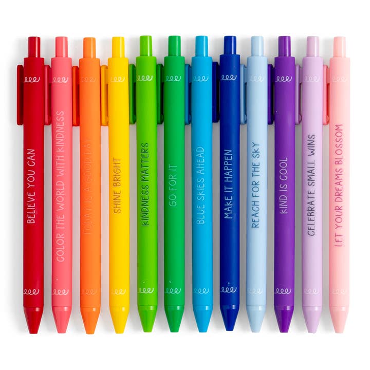 Pen Set | Happy Colors Crayon-Inspired Affirmations
