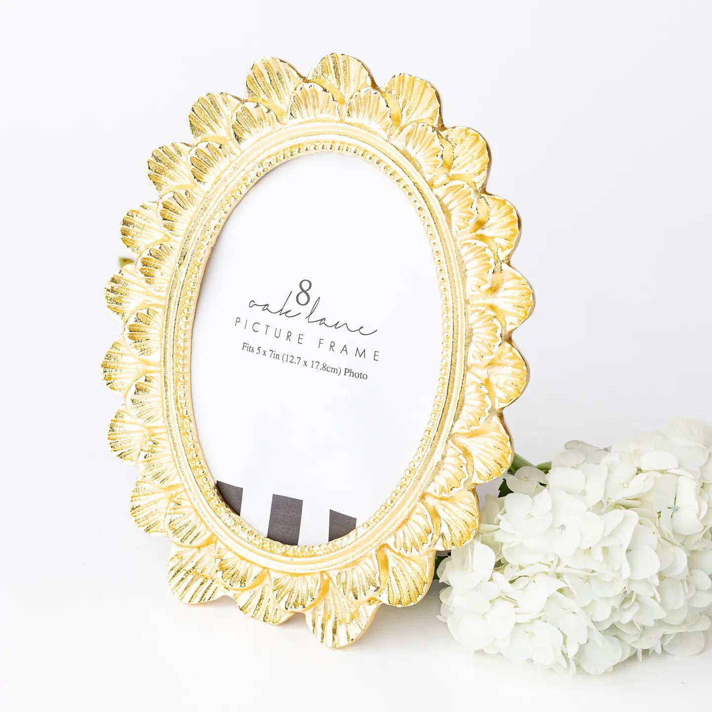 Gold Scalloped 5x7 Easel Picture Frame
