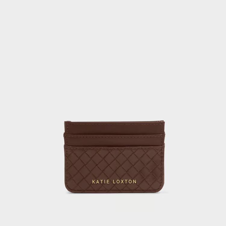 Nova Woven Texture Cardholder | Chocolate