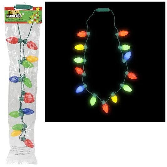 Light-Up Christmas Bulb Necklace
