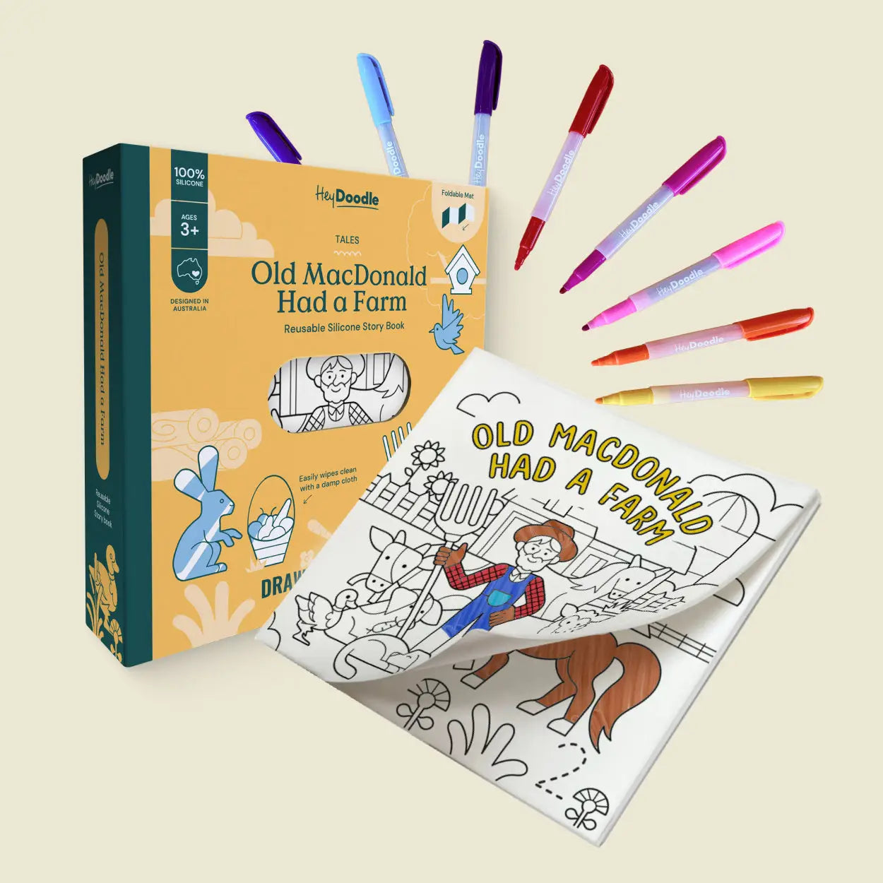 Reusable Coloring Book | Old Macdonald Had A Farm