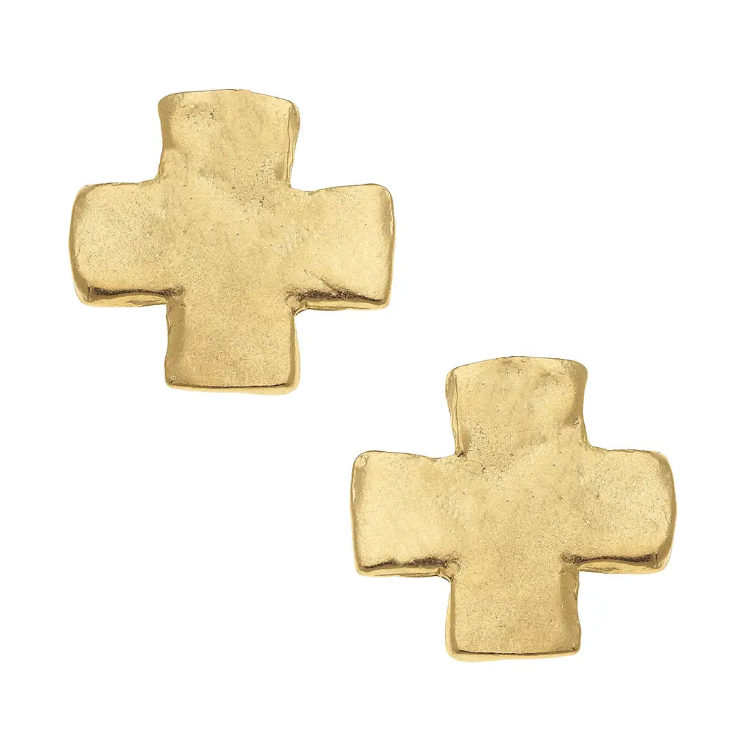 Square Cross Studs