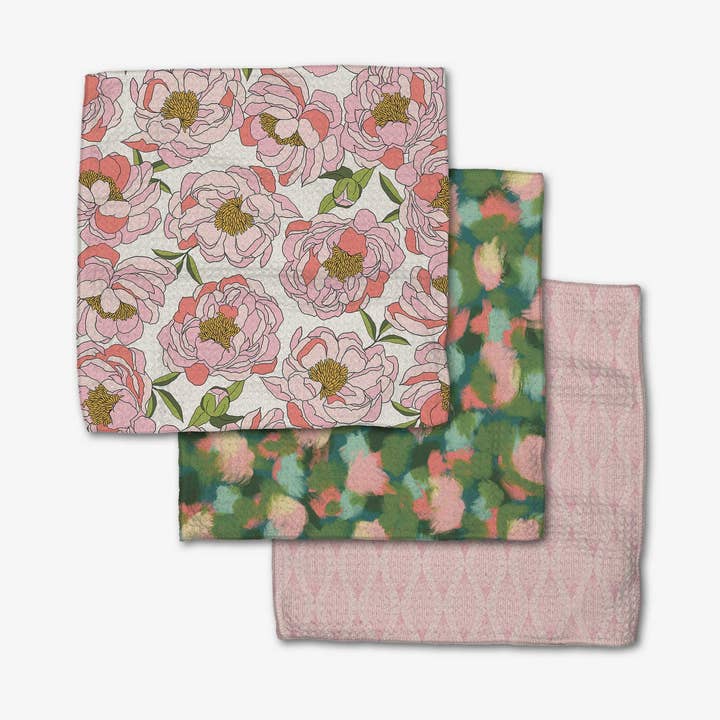 Dishcloth Set - Peony Paradise