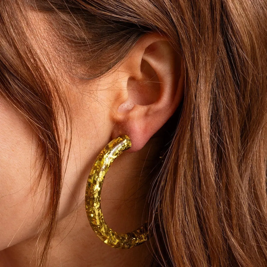 Confetti Hoop Earrings | Gold