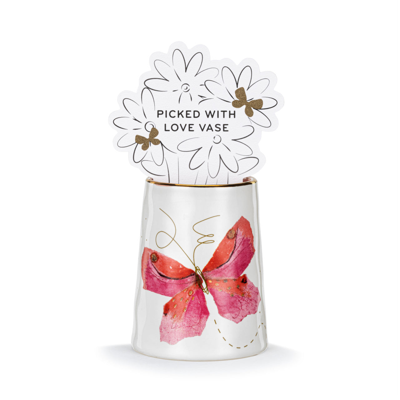 Picked With Love Vase | Pink Butterfly