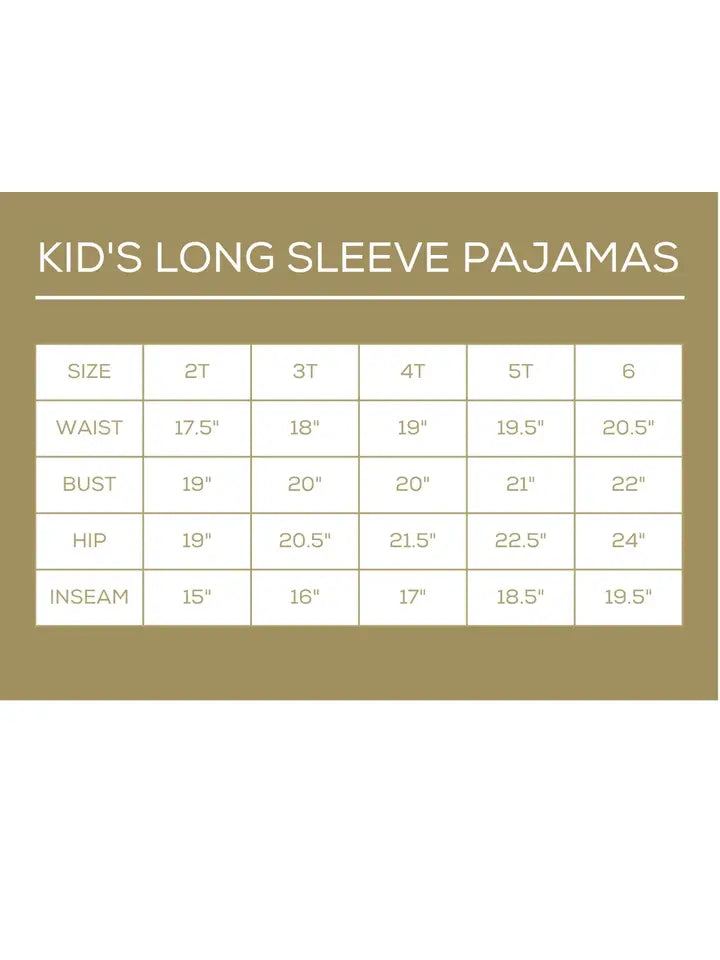 Kids Long Sleeve Pajama Set | Woodsy Deer