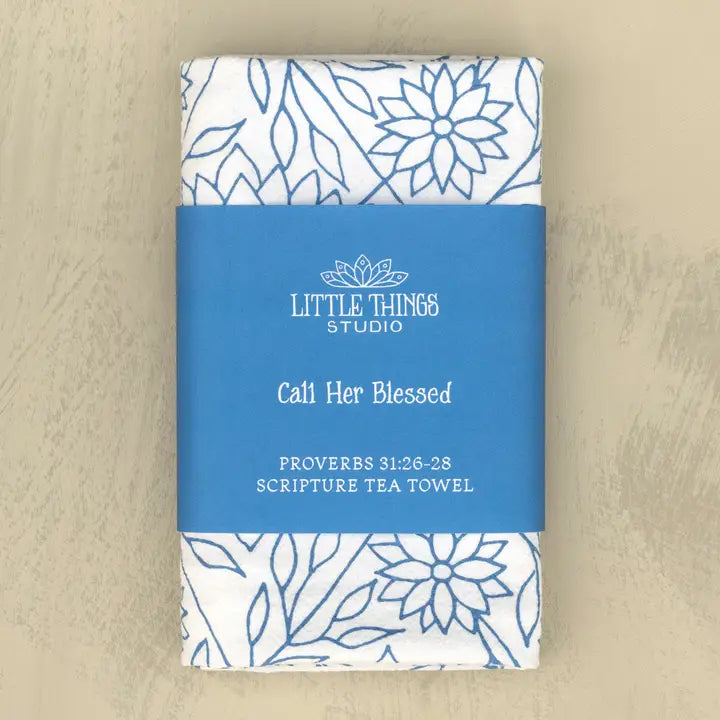 Tea Towel | Call Her Blessed Scripture