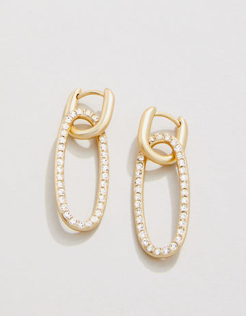 Hudson Convertible Hoop Earrings | Crystal