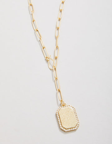 Bascom Drop Necklace 18” | Crystal