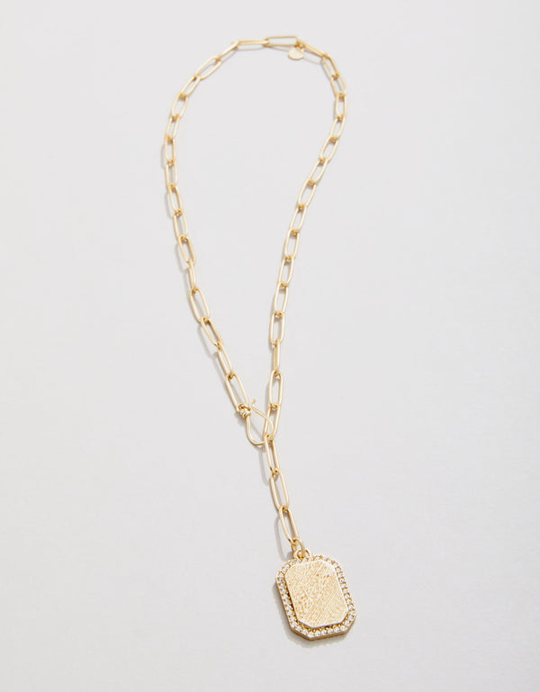 Bascom Drop Necklace 18” | Crystal