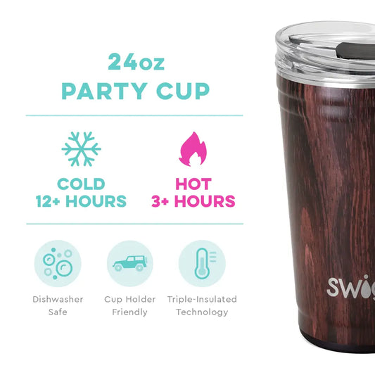 24oz Party Cup | Bourbon Barrel