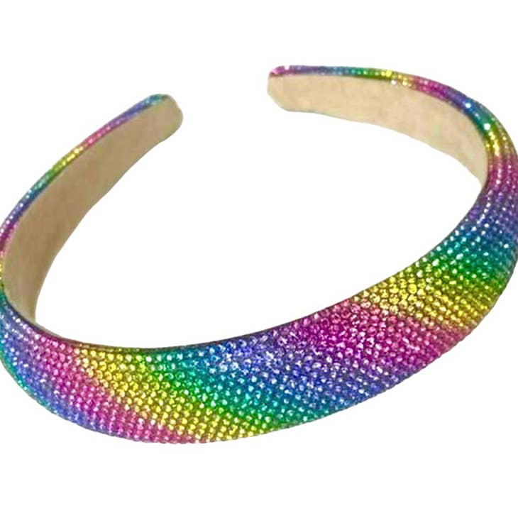 Rainbow Crystal Studded Fashion Headband