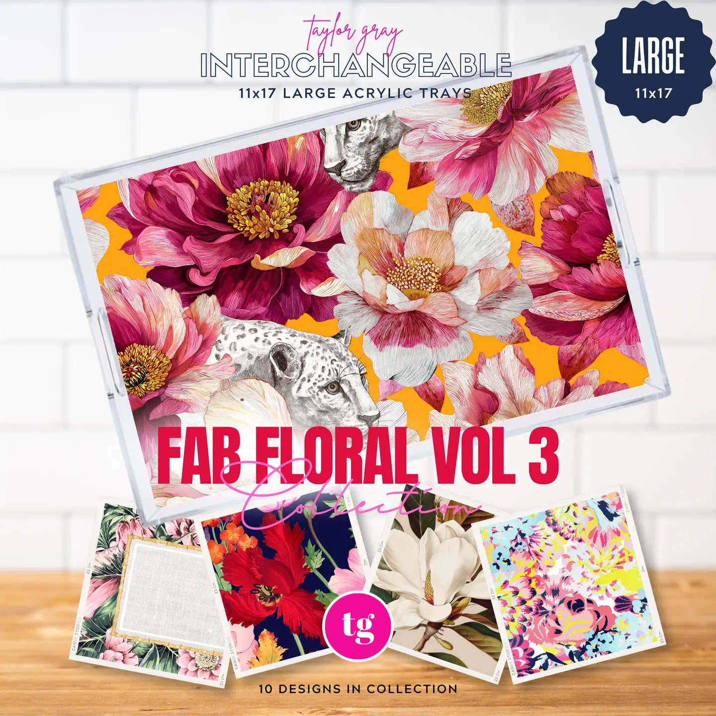 Acrylic Tray Inserts | Fab Floral Vol 3