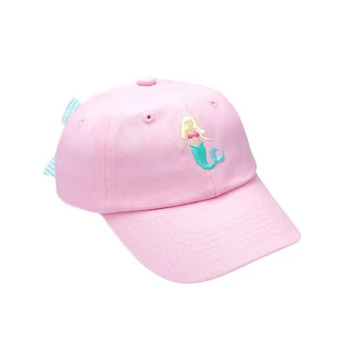 Baseball Hat | Pink Mermaid Bow | Youth