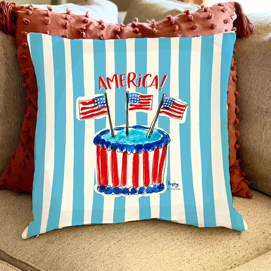 America Birthday Double-Sided Pillow