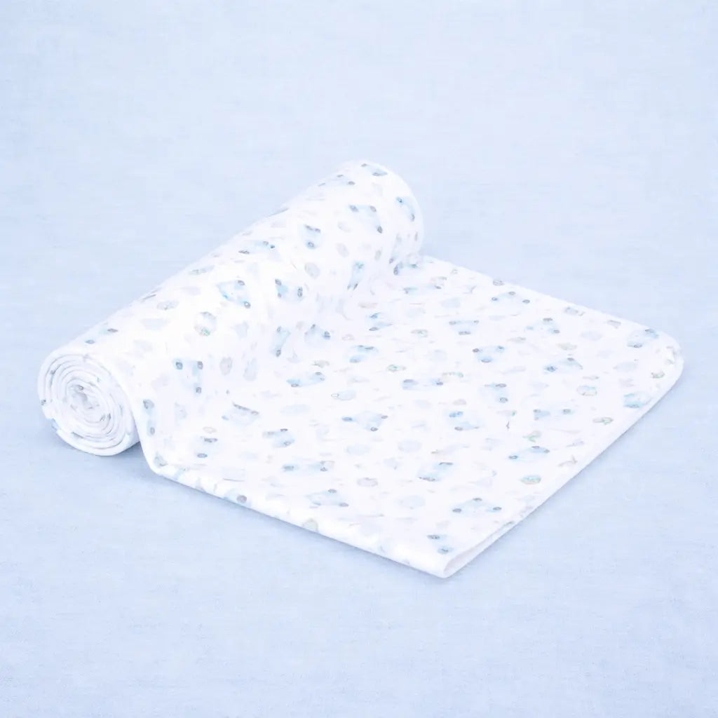 Little Golfer Print Swaddle Blanket | Light Blue