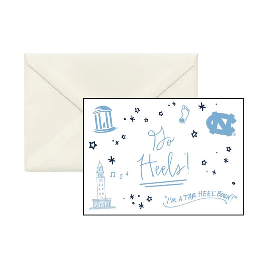 UNC Confetti Boxed Note Cards