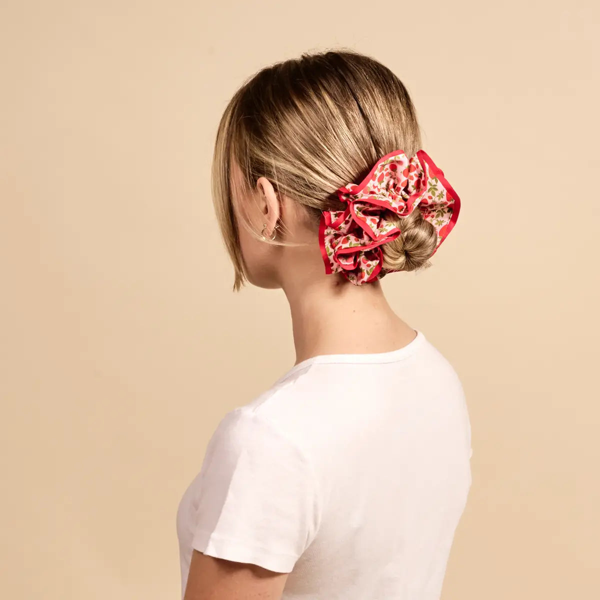 Ruffle Up Scrunchie | Strawberry Fields