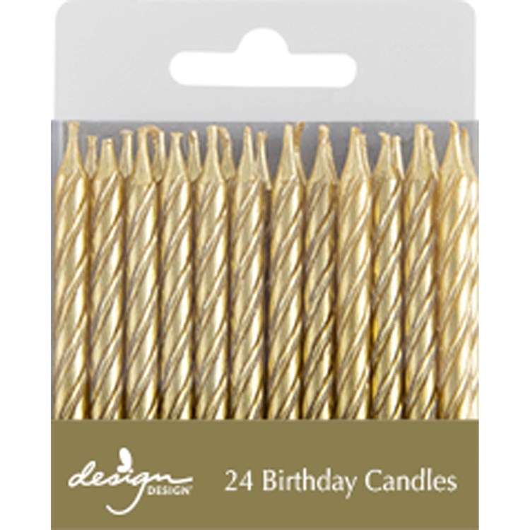 Gold Twist Stick Candles