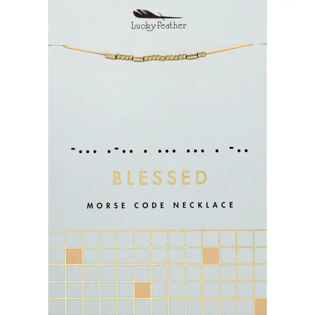 Morse Code Necklace | Blessed