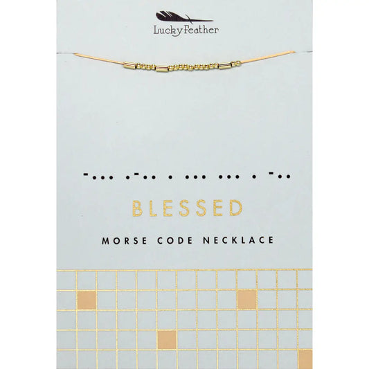 Morse Code Necklace | Blessed