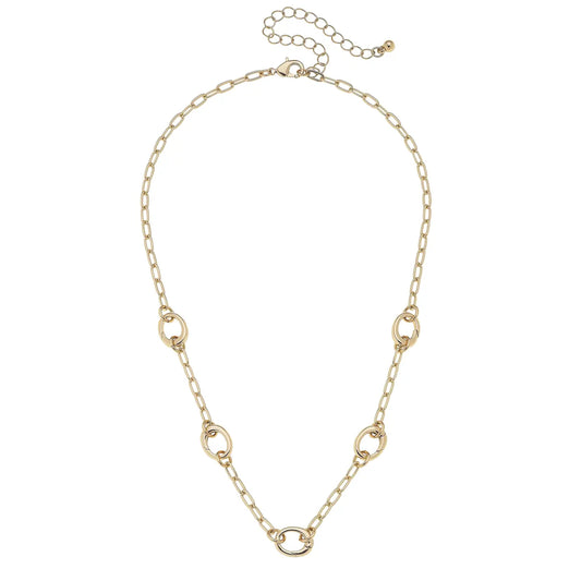 Sierra Dainty Charm Collector Necklace | Shiny Gold