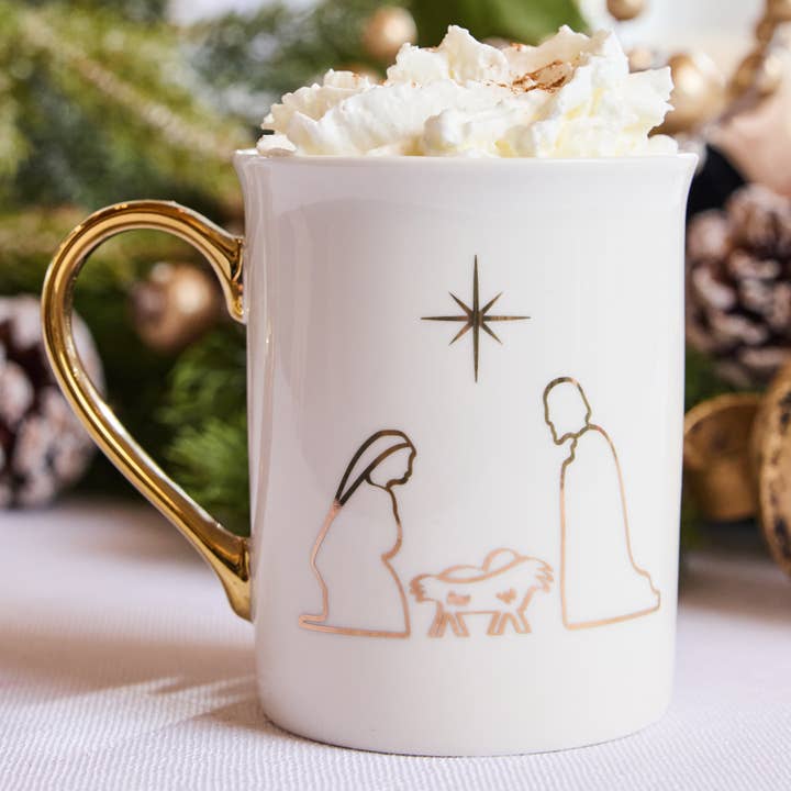 Gold Handle Mug | Nativity