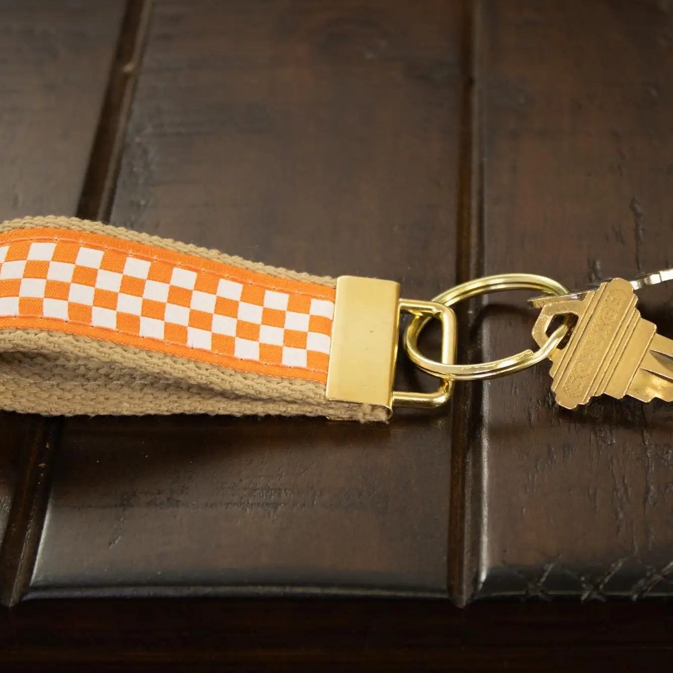 Woven Ribbon Keychain | Tennessee Check