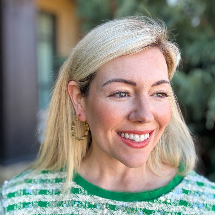 Large Hoop Earrings | Wavy Gold-Plated | Whitney