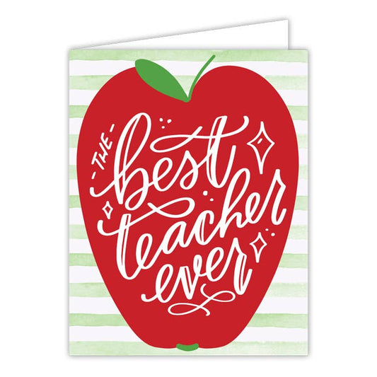 Greeting Card | Best Teacher Ever | Red Apple