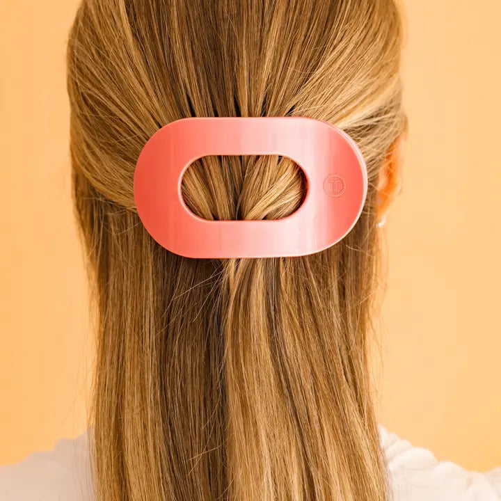 Teleties | Calming Coral | Flat Round Clip | Assorted Sizes