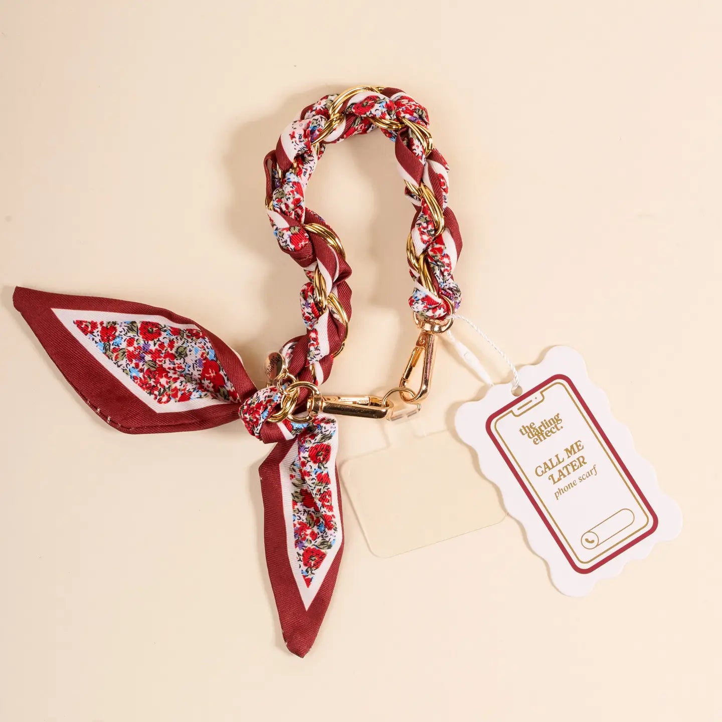 Call Me Later Phone Scarf | Crimson Rose
