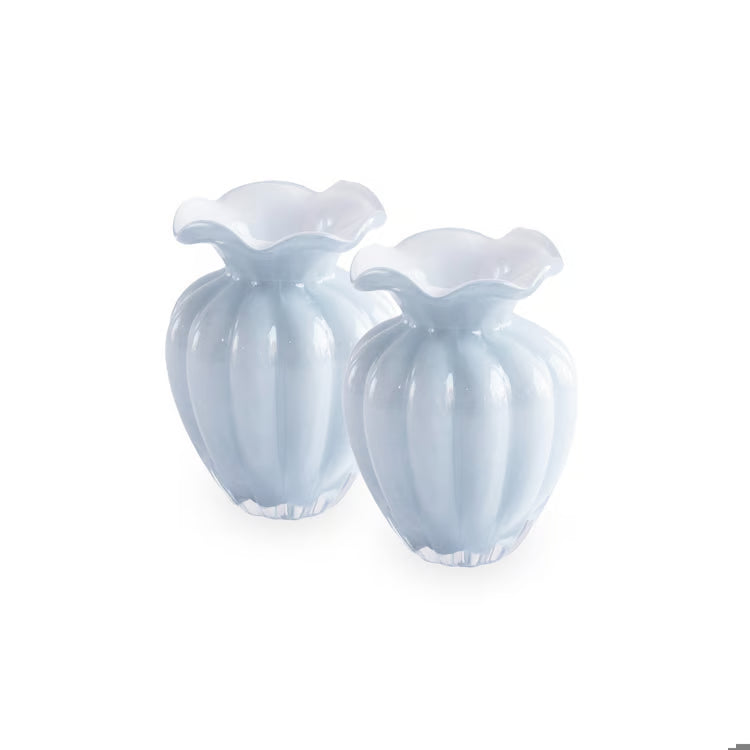 Glass Petal Small Vase | Periwinkle
