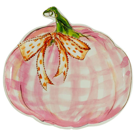 Pink Pumpkin Ceramic Plate