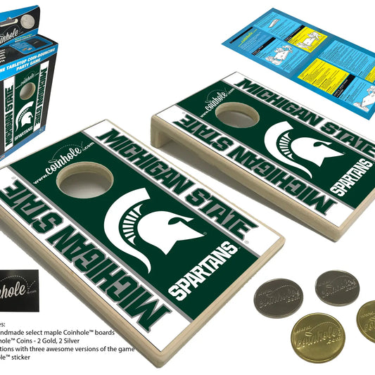Coinhole Tabletop Game Set | Michigan State