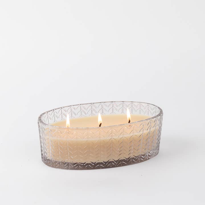 Sweet Grace Candle | 3-Wick Chevron
