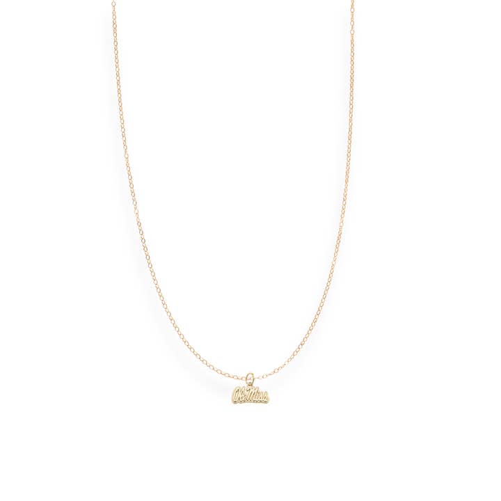 Ole Miss Logo Charm Necklace