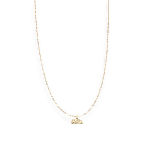 Ole Miss Logo Charm Necklace