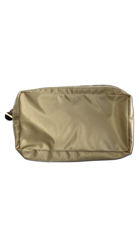 Nylon Cosmetic Travel Pouch - Beige