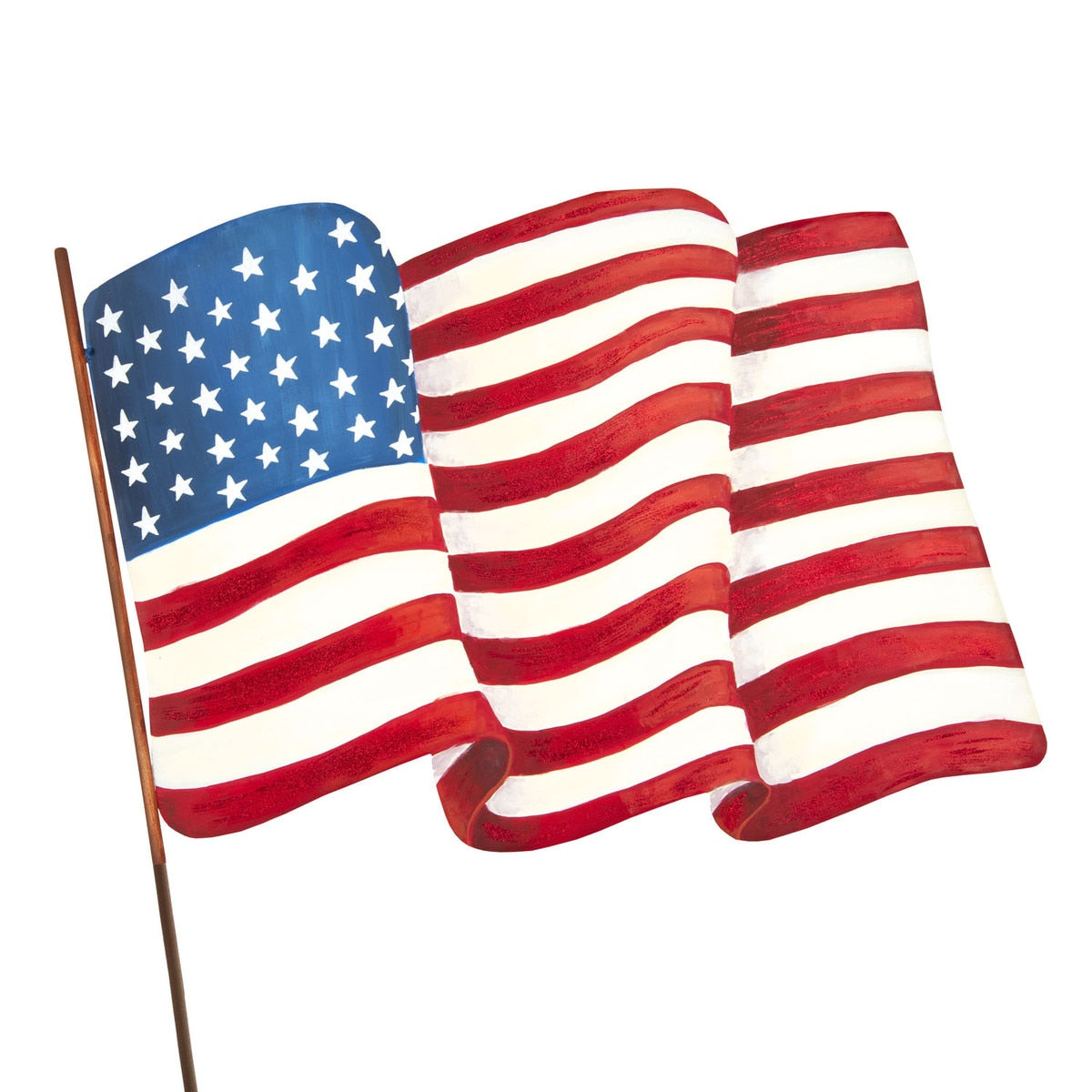 Stake/Decor | Waving American Flag